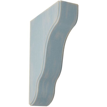 Ekena Millwork 1 3/4"W x 5 1/4"D x 7 1/2"H Plymouth Wood Vintage Decor Bracket, Driftwood Blue BKTWD02X05X08PLBU